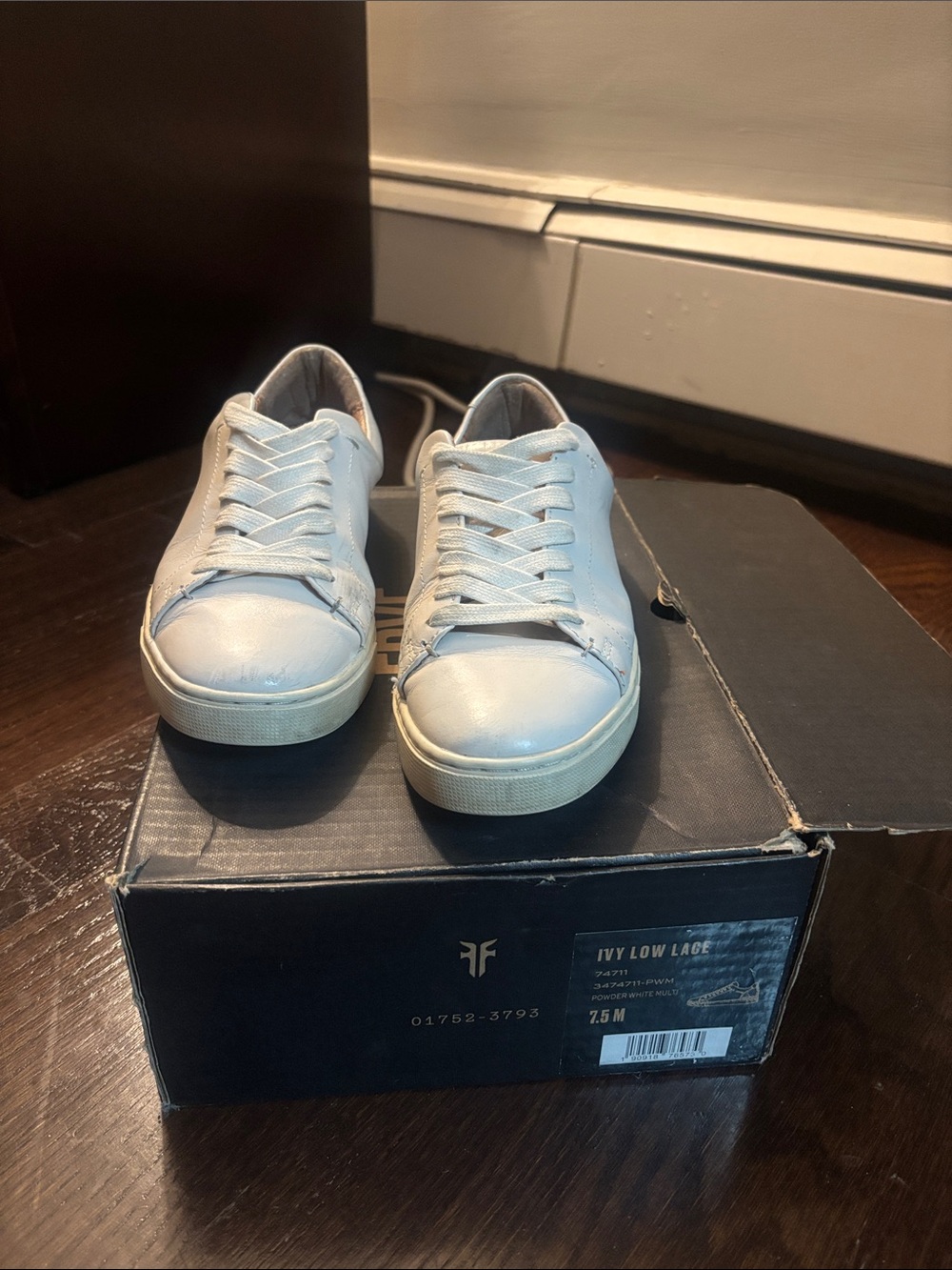 Frye Low-Top Leather Lace Sneakers in Pale Blue